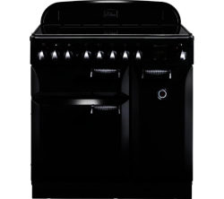 RANGEMASTER  Elan 90 Electric Ceramic Range Cooker - Black & Chrome